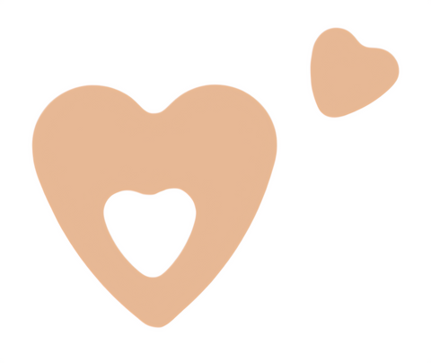 H0010 Heart Inside Heart Cutout Shape Metal Blanks