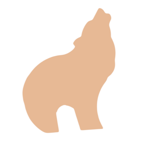 F0121 Wolf Metal Blank