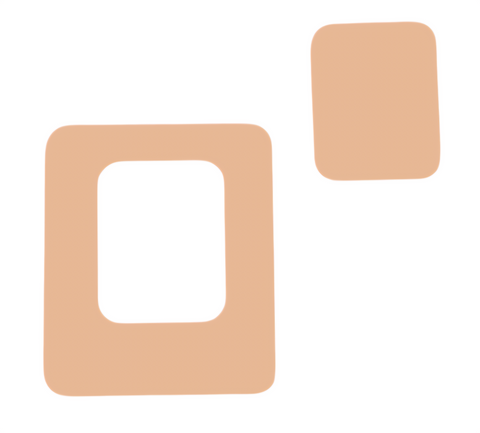 H0012 Rectangle Inside Rectangle Cutout Shape Metal Blanks