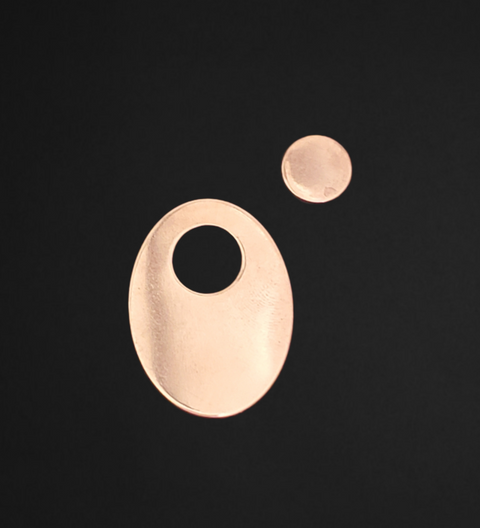 H0016 Cirlce Inside Oval Cutout Shape Metal Blanks