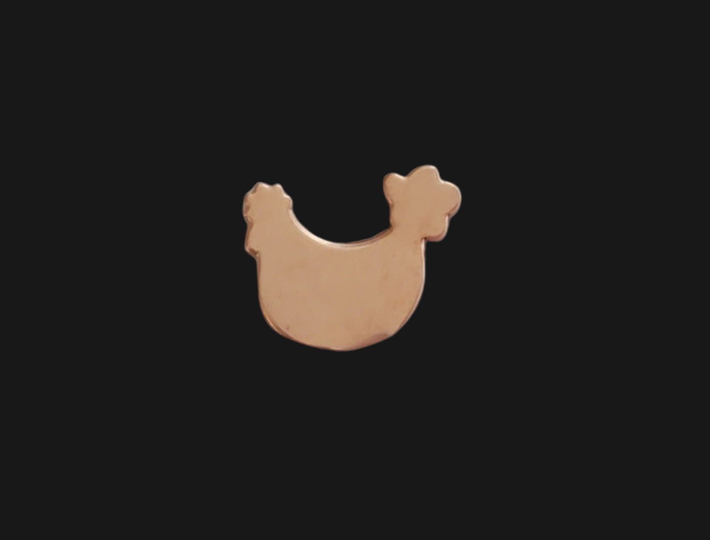 F0170 Cute Hen Metal Blank