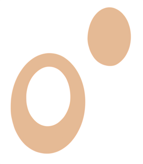 H0002 Oval Inside Oval Cutout Shape Metal Blanks