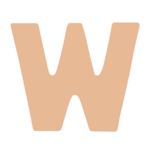 F0328 Letter "W" Metal Blank