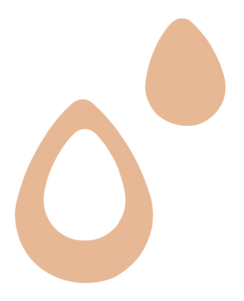 H0003 Teardrop Inside Teardrop Cutout Shape Metal Blanks