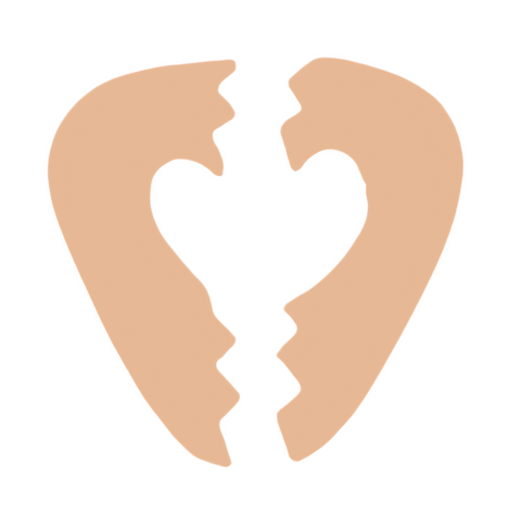 JE0430 Abstract Broken Heart Earring Blanks