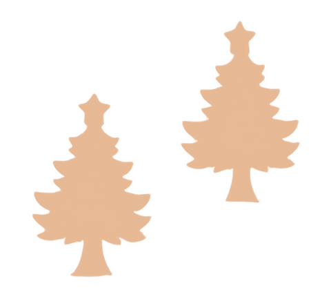 JE0439 Christmas Trees Metal Earring Blanks