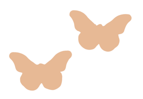 JE0441 Butterflies Metal Earring Blanks