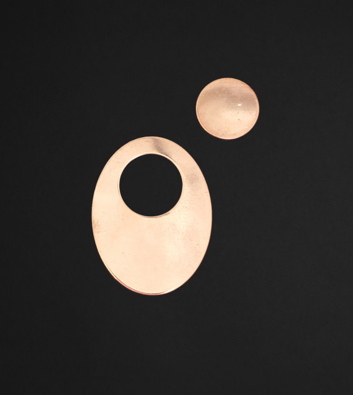 H0601 Circle Inside Oval XL Cutout Shape Metal Blanks