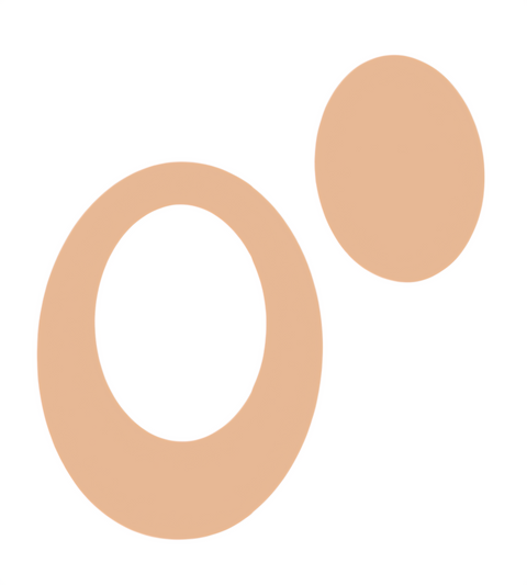 H0602 Oval Inside Oval XL Cutout Shape Metal Blanks