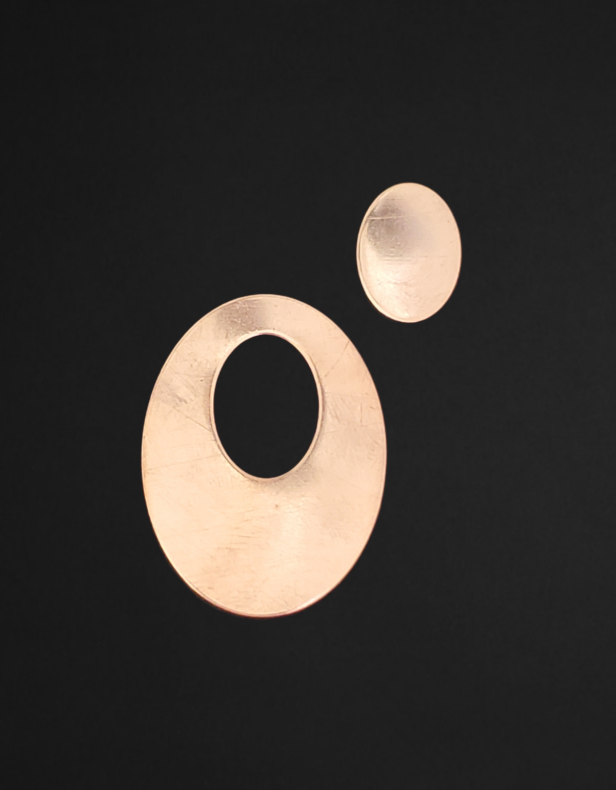 H0603 Oval Inside Oval XL Cutout Shape Metal Blanks
