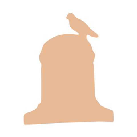 F6086 Headstone with Raven Metal Blank