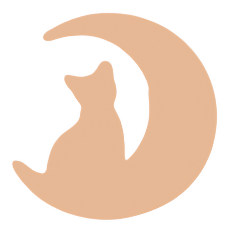 F6131 Cat in Moon Metal Blank