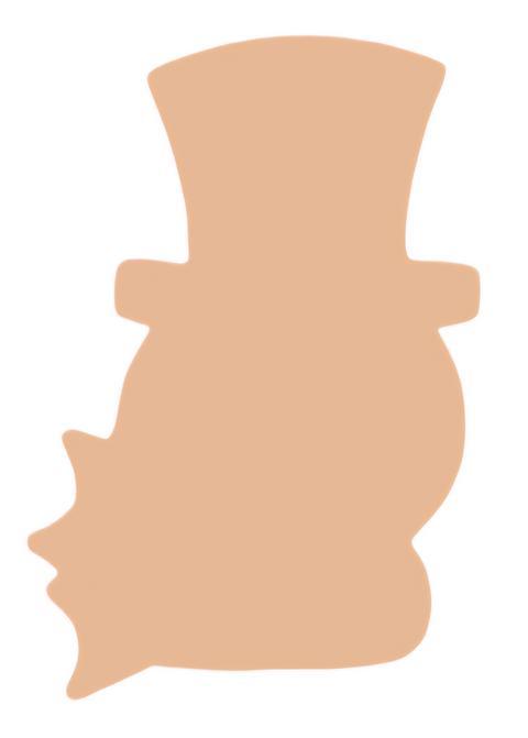 F6177 Snowman With Hat Metal Blank
