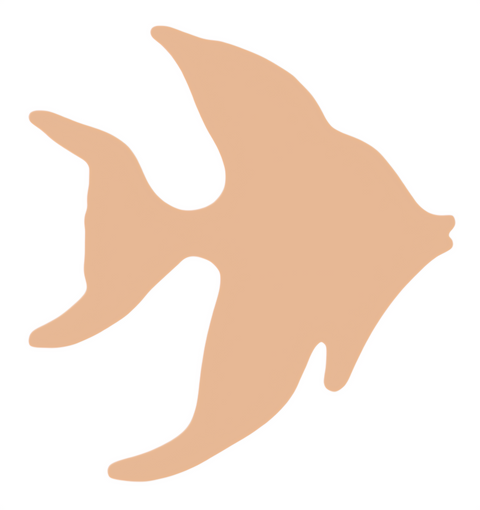 F6265 Angel Fish Metal Blank