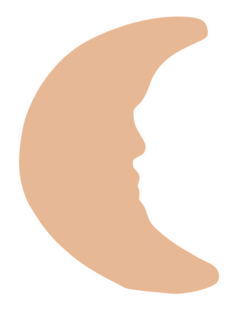 F6267 Moon With Face Metal Blank
