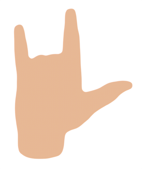 F6293 I Love You Sign Metal Blank