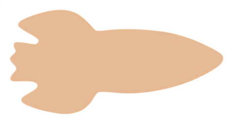 F6328 Rocket Ship Metal Blank