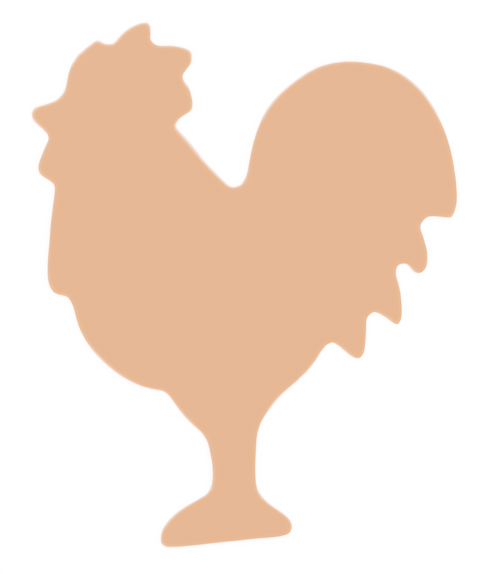 F6331 Rooster Metal Blank