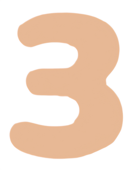 F6415 Number "3" Metal Blank