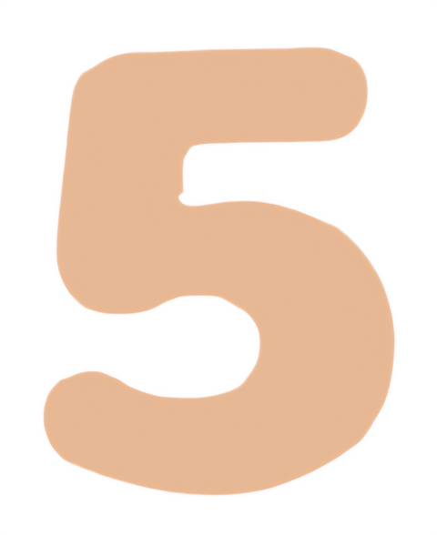 F6417 Number "5" Metal Blank