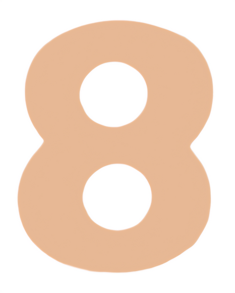 F6420 Number "8" Metal Blank