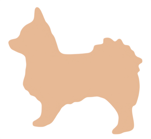 F6512 Long Hair Chihuahua Metal Blank