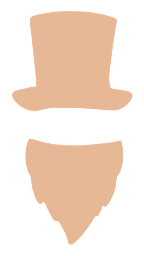 F6562 Leprechaun Hat and Beard Metal Blank