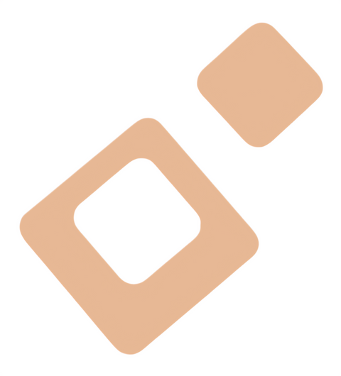 H0006 Square Inside Square Cutout Shape Metal Blanks