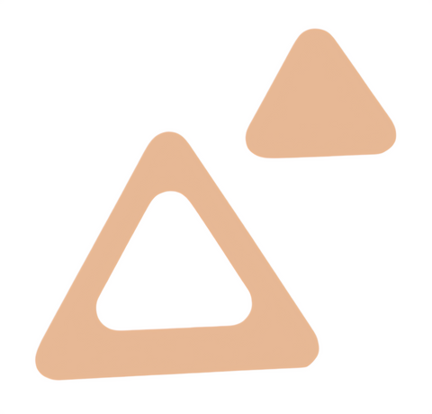 H0007 Triangle Inside Triangle Cutout Shape Metal Blanks