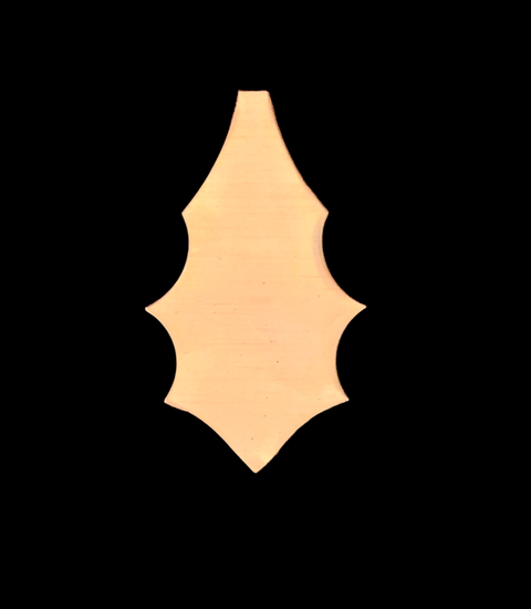 F0869 Jumbo Holly Leaf Metal Blank