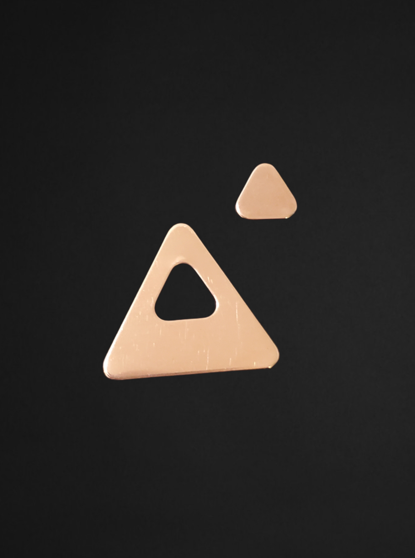 H0008 Triangle Inside Triangle Cutout Shape Metal Blanks