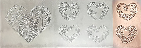 RMP0402 Flowered Hearts Rolling Mill Plate