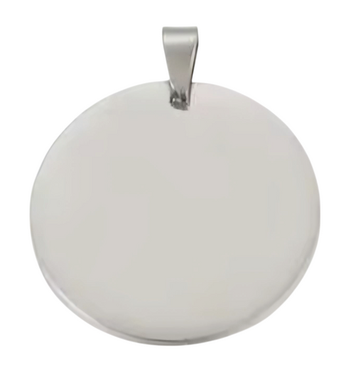 SSCIRCLE21 Stainless Steel Circle Pendant Metal Blank