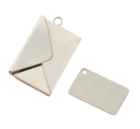 SSENVEL2 Stainless Steel Envelope with Letter Pendant Metal Blank