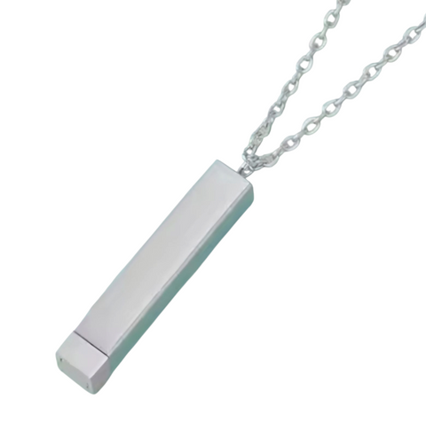 SSHIDMSG1 Stainless Steel Hidden Message Necklace Metal Blank