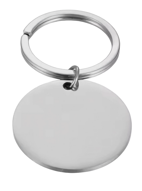 SSKCC24 Stainless Steel Circle Keychain Metal Blank