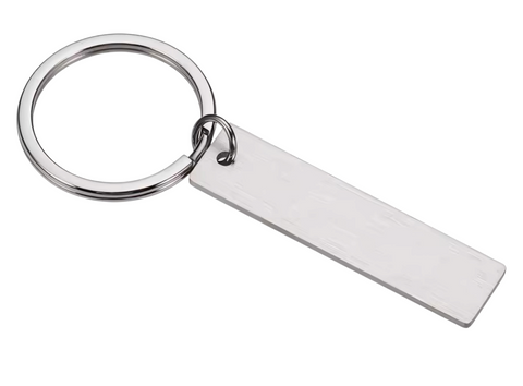 SSKCR25 Stainless Steel Rectangle Keychain Metal Blank
