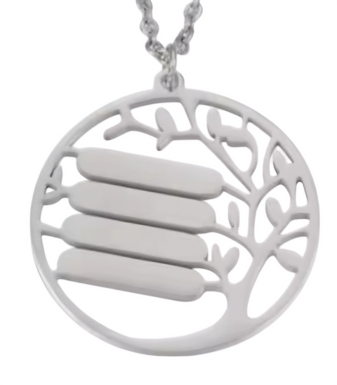 SSTRLI20 Stainless Steel Tree of Life with Four Names Pendant Metal Blank