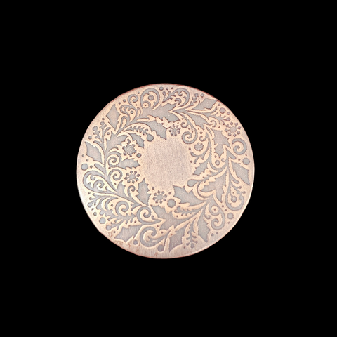 TMS-0014 Wreath Textured Ornament Metal Blank