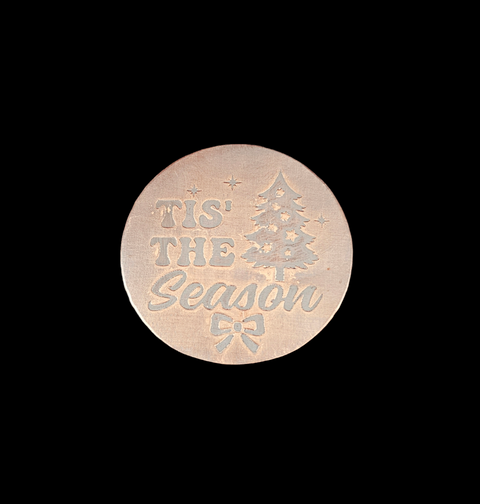TMS-0015 'Tis The Season Textured Ornament Metal Blank