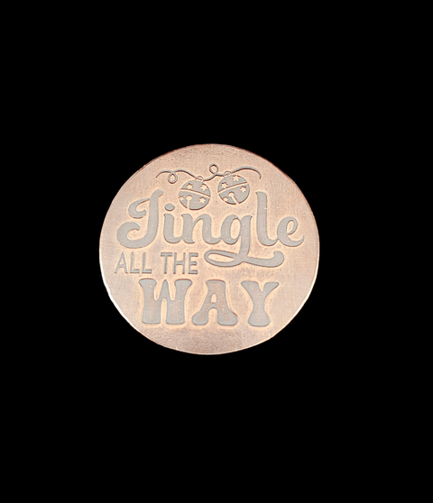 TMS-0018 Jingle All The Way Textured Ornament Metal Blank