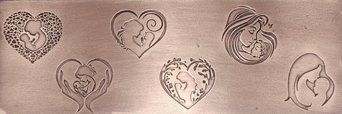 TTS0324 Mother and Child Textured Metal Sheet