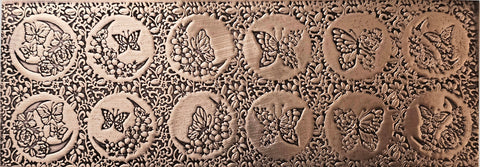 TTS0646 Butterflies and Flowers Textured Metal Sheet