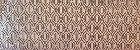 TTS0869 Modern Hex Textured Metal Sheet