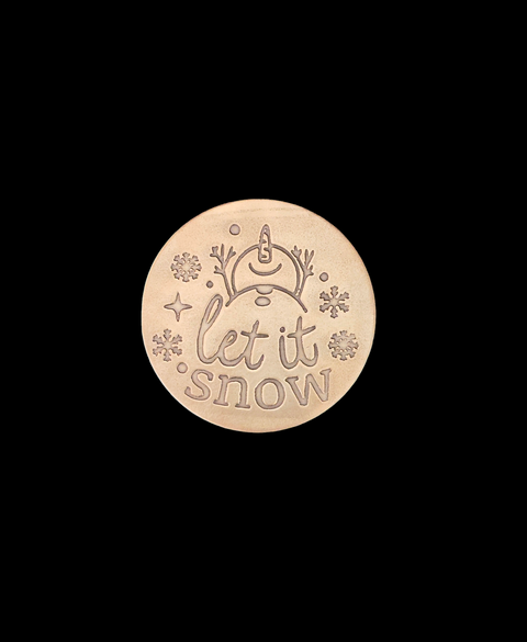 TMS-0023 Let it Snow Textured Ornament Metal Blank