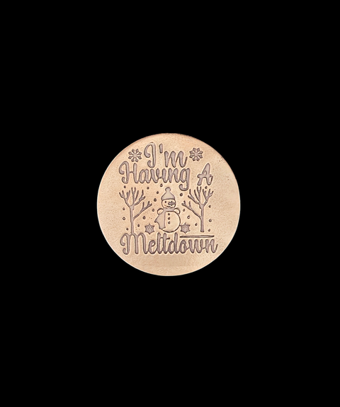 TMS-0025 Meltdown Textured Ornament Metal Blank