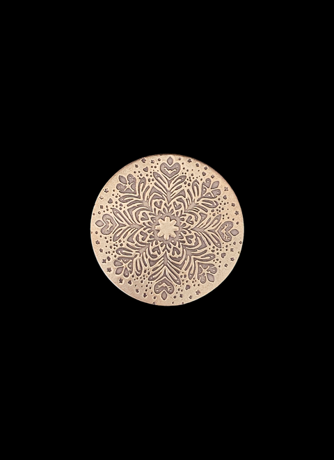 TMS-0027 Snowflake Textured Ornament Metal Blank