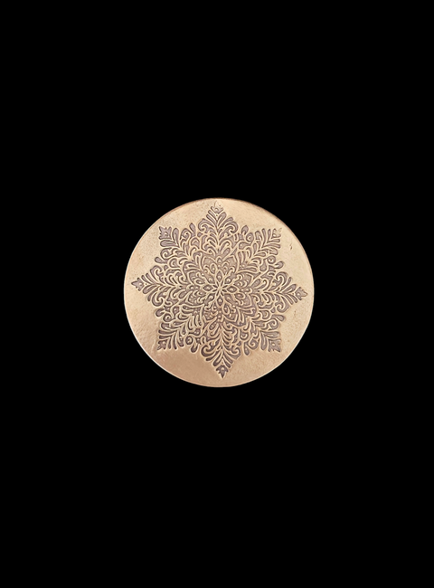 TMS-0028 Snowflake Textured Ornament Metal Blank