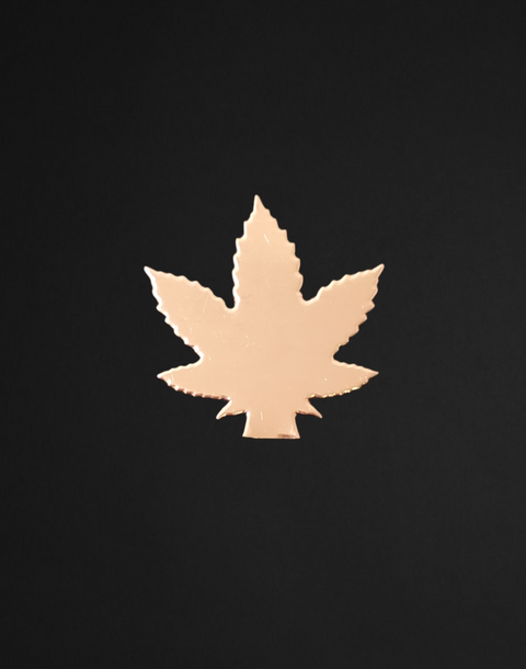 F0102 Cannabis Leaf Metal Blank