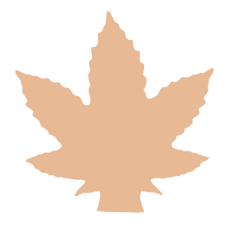 F0102 Cannabis Leaf Metal Blank